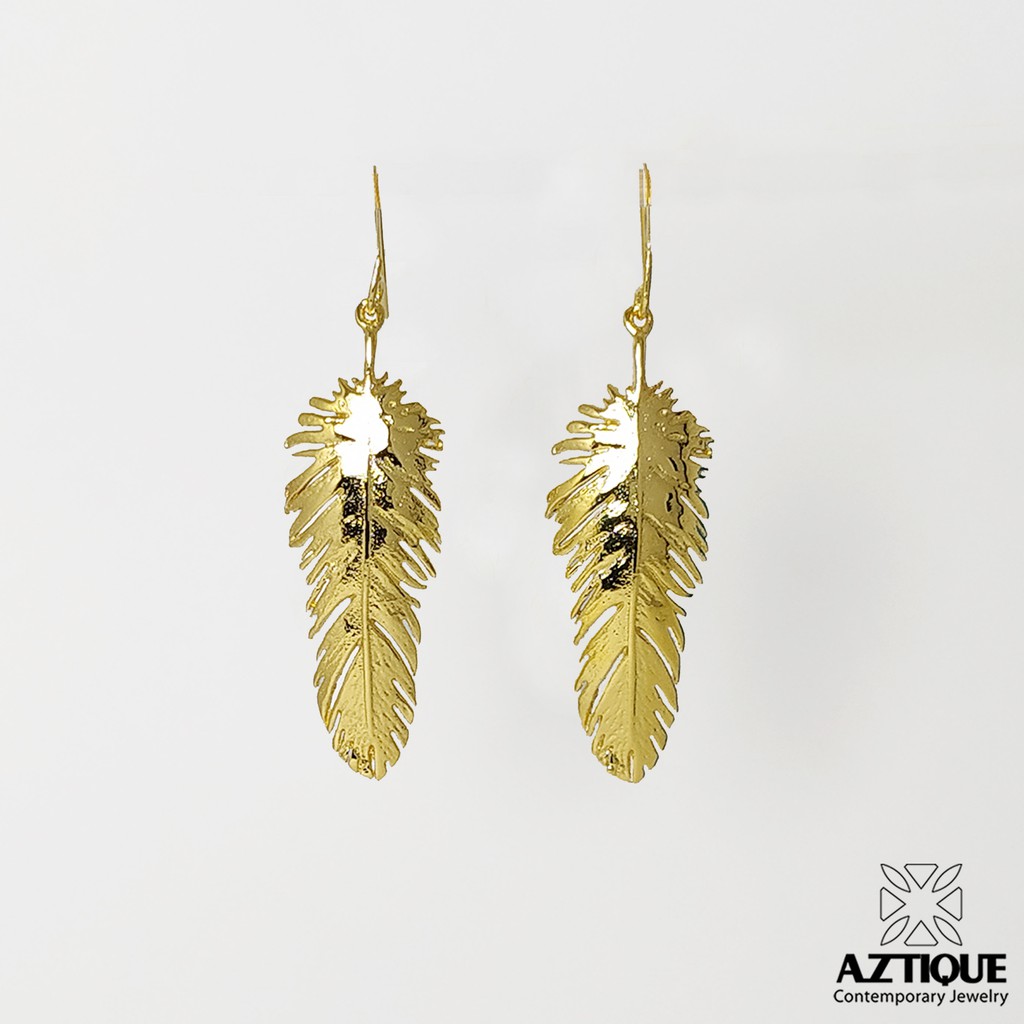aztique-ต่างหูขนนก-feather-earrings-gift-jewelry-ต่างหู-msa