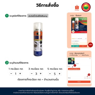 ภาพขนาดย่อของภาพหน้าปกสินค้าสเปรย์ น้ำมัน หล่อ ลื่น อเนกประสงค์ MULTI PURPOSE LUBRICANT SPRAY บอสนี่ ลูป-40 Bosny คลาย น็อต โลหะ กลอน ประตู มิตสห จากร้าน mitsaha.official บน Shopee ภาพที่ 6