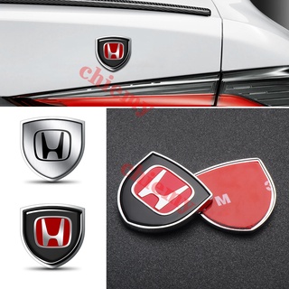ฮอนด้า3D โลโก้สติกเกอร์โลหะสติกเกอร์โล่สัญลักษณ์สำหรับ Honda MUGEN TYPER VTEC City Civic Accord CR-V HR-V