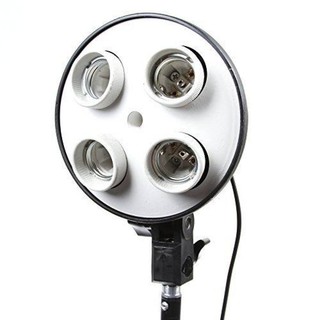 E27 4 Socket Bulb Lamp Head Photo Shooting Video Studio Light Umbrella Bracket for studio