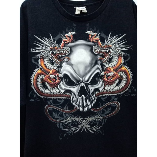 เสื้อยืด-มือสอง-ลายมันส์-skull-xl-อก-45