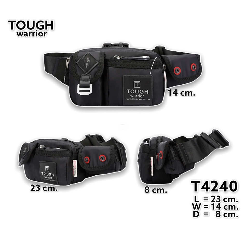 กระเป๋าคาดเอว-รุ่น-t4042-และ-t5031-งานจาก-tough-warrior-วัสดุผ้าไนล่อน-สีดำ-กันน้ำ-สินค้าในไทย-พร้อมจัดส่ง