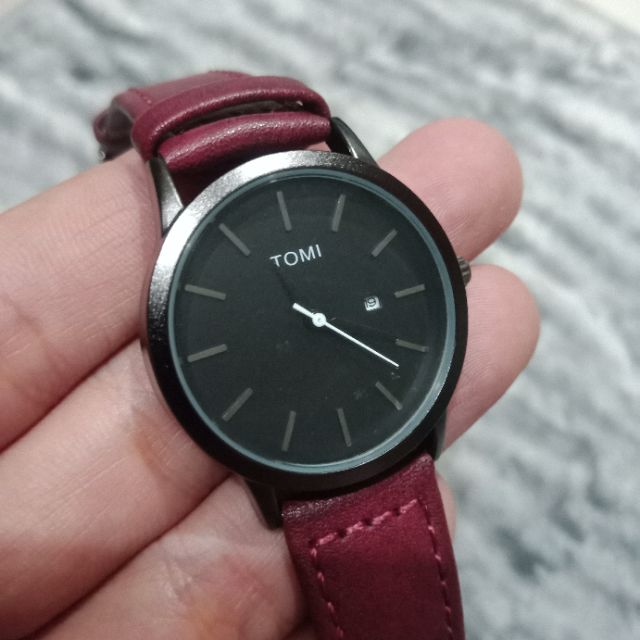 tomi-นาฬิกาสายหนังผู้หญิงผู้ชาย