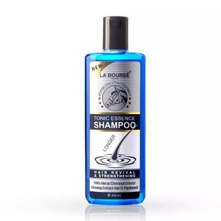 LA Bourse essential tonic shampoo ลาบูส เอสเซนเชี่ยล โทนิค แชมพู เร่งผมยาว (ขวดแบนสีน้ำเงิน)