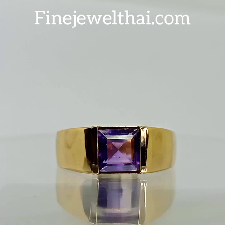 finejewelthai-แหวนอะเมทิสต์-พลอยแท้-พลอยราศี-พลอยอะเมทิสต์-พลอยประจำเดือนเกิดกุมภาพันธ์-amethyst-silver-r1176amp-g