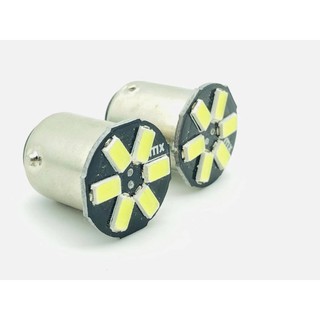 ไฟท้าย รถยนต์ ขั้วกลม2จุด  5630 6led 12v สีขาว 1คู่