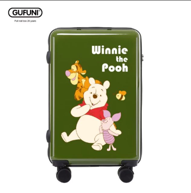 พร้อมส่ง-สีเหลือง-ไซส์24-กระเป๋่าเดินทางล้อลาก-กระเป๋าเดินทางหมีพูห์-size20-24