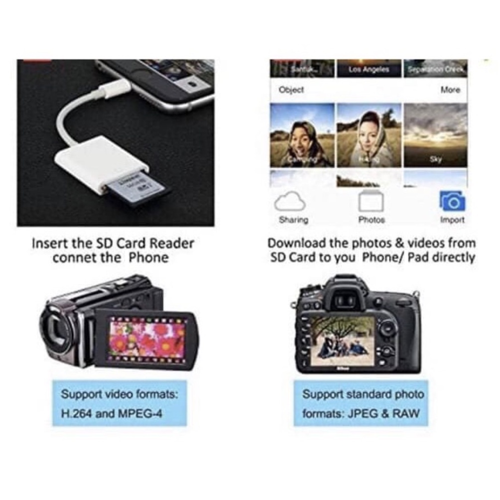 ภาพสินค้าสายแปลง SD Card Camera Reader สายพ่วง ใช้สำหรับ Phone Pad จากร้าน neugadget บน Shopee ภาพที่ 7