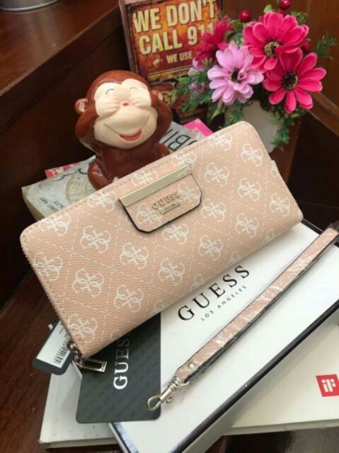 new-arrival-guess-factory-womens-long-wallet-2018-กระเป๋าสตางค์ทรงยาวซิปรอบ-วัสดุหนังpolyurethane100-สีนู้ด