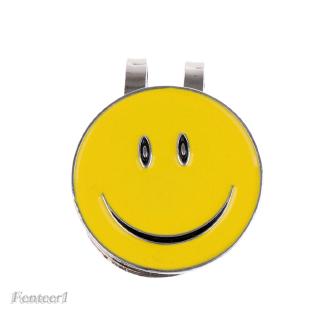 [FENTEER1] Sturdy Smile Face Magnet Hat Clip Golf Ball Marker Clip On Golf Cap Visor