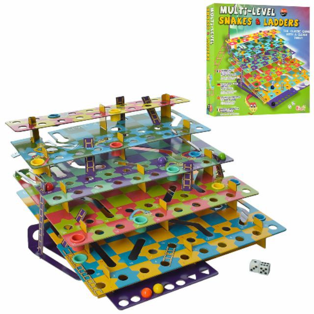 ภาพหน้าปกสินค้าเกมบันไดงู 3D Multi-level Snakes & Ladders บันไดงู 3 มิติ