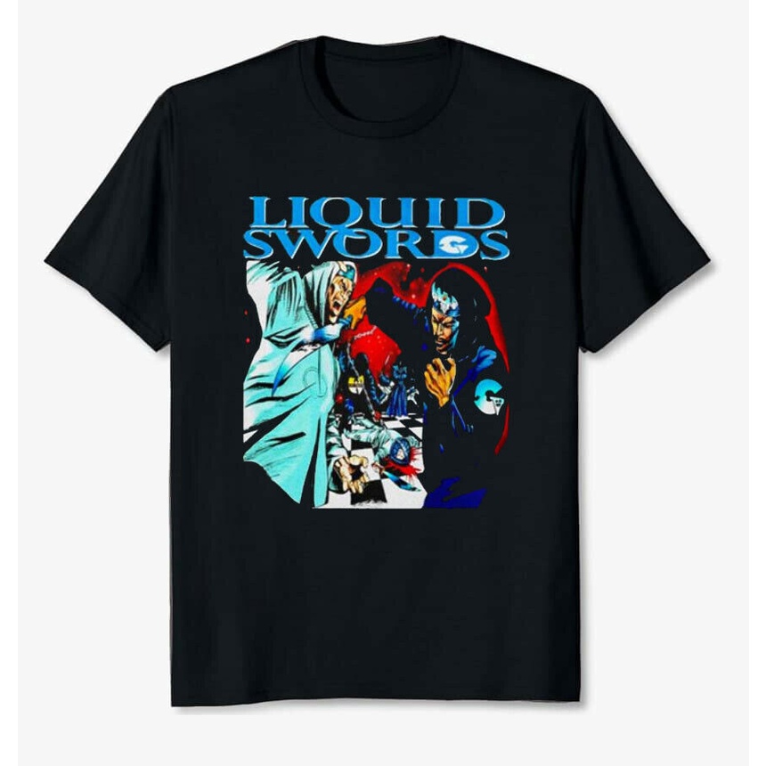 Funny Cool Genius Gza Liquid Swords Rapper Black Print Wear เสื้อยืด ...