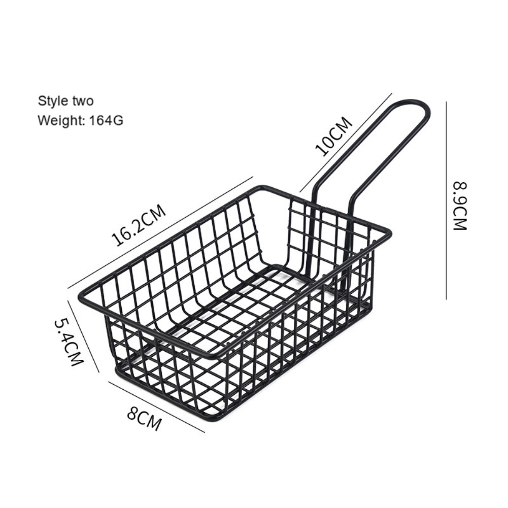สีดำมันฝรั่งทอดตะกร้าสแตนเลสชิปมินิทอดกรองครัวทำอาหารเชฟตะกร้า-cynthia
