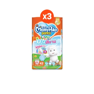 โปรโมชั่น : เหลือ679โค้ดPOKO50MamyPoko Pants Lovely DN Comfortably Thin มามี่โพโค กางเกงผ้าอ้อมเด็ก เลิฟลี่เดย์แอนด์ไนท์ บางสบาย ไซส์ S-XXL x3 แพ็ค ขายยกลัง