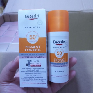 ซันพิกเม้นท์ | ยูเซอริน Eucerin Pigment Control Sun Fluid SPF 50+ (50ml.) กันแดดลดจุดด่างดำ กระ ฝ้าแดด