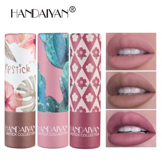 Handaiyan ลิปสติก เนื้อแมตต์กํามะหยี่ กันน้ํา ติดทนนาน ไม่จางหาย 8 สี