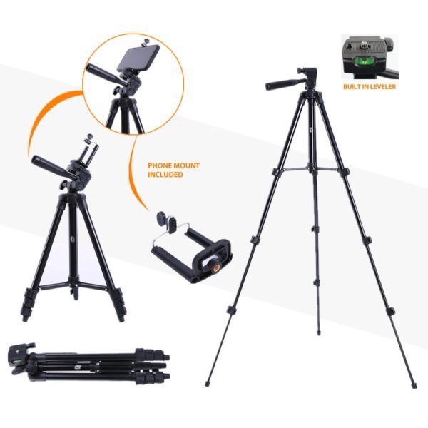 ถูกสุด-ๆ-ขาตั้งกล้อง-tripod-สีดำ-แถมฟรี-ตัวหนีบมือถือtf-3120