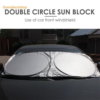 Domybestshop* ที่บังแดดกระจกหน้ารถยนต์ ฟอยล์สีเงิน สะท้อนแสง UV ขนาด 150x70 ซม.