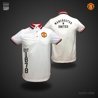 ภาพขนาดย่อของสินค้าเสื้อโปโล ลิขสิทธิ์แท้ แมนยู Man U ( ชาย ) รุ่น MUFC 002 สีขาว