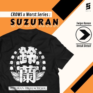T-shirt  เสื้อยืด ผ้าฝ้าย พิมพ์ลาย Crows X Worst Series ยุค 30s สําหรับโรงเรียนมัธยม SuzuranS-5XL