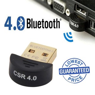 ⚡สินค้าขายดี⚡USB CSR 4.0 แปลงบลูทูธเป็นสัณญาณไร้สายแบบคู่ Mini Bluetooth CSR 4.0 USB Adapter Dual Mode Wireless Dongle