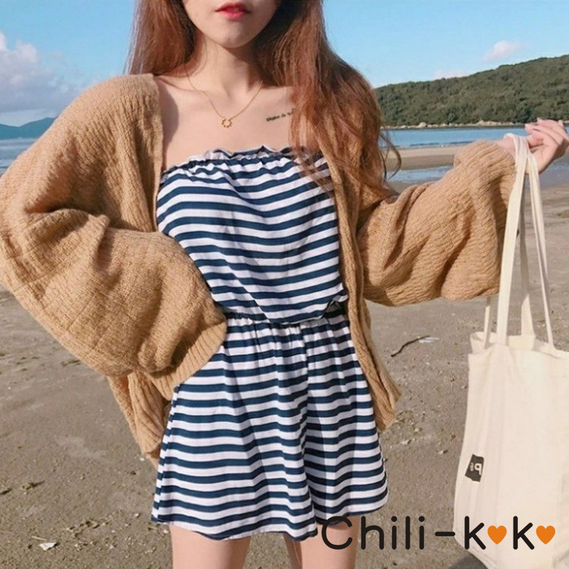 ภาพสินค้าChili_k ️k ️ 6703 เสื้อคลุมไหมพรมแขนยาว ชนิดถักหลวม แบบบางใส่คลุมไปทะเล คลุมกันแดด คลุมกันหนาว ผ้าใส่นุ่ม ใส่สบาย จากร้าน chili_koko บน Shopee ภาพที่ 4