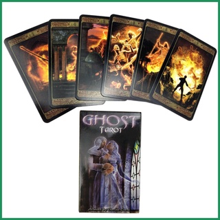 ใหม่ ไพ่ทาโรต์ เกมกระดาน Oracles Deck Mysterious Divination Ghost Tarot Deck สําหรับผู้หญิง 78 aiath