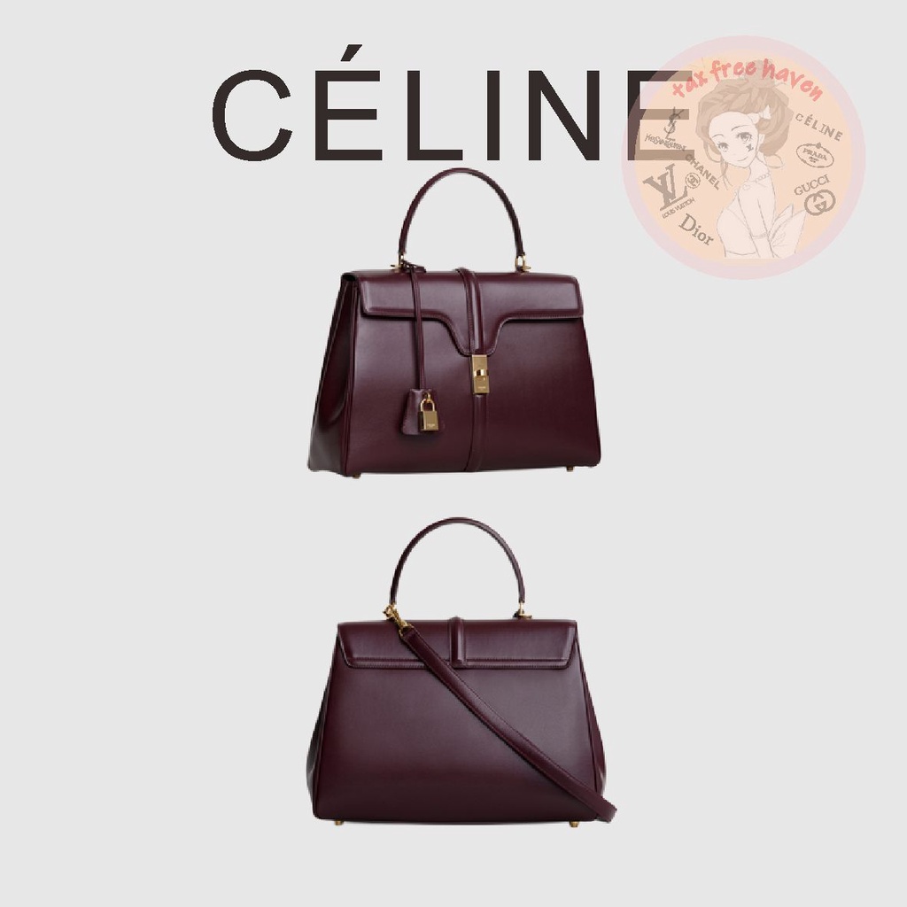 shopee-ลดกระหน่ำ-ของแท้-100-celine-brand-new-16-medium-satin-calf-leather-bag