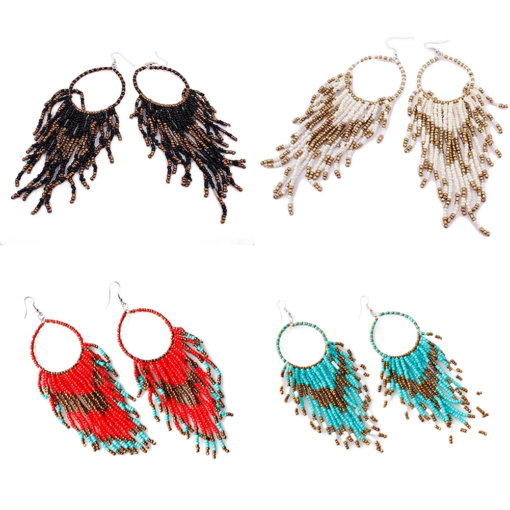 เครื่องประดับแฟชั่นสตรีต่างหูตะขอห้อยยาว-tassels-socialite-eardrop