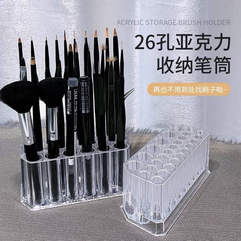 พร้อมส่ง-แท่นอะคริลิควางพู่กัน-อุปกรณ์ทำเล็บ