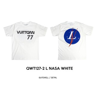 เสื้อยืดโอเวอร์ไซส์QWT127-2 L NASA WHITES-3XL