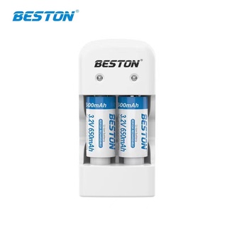 ถ่านชาร์จ BESTON  BST-(CD643+CR123A)  2X 650mAh 2ก้อน + ที่ชาร์จ