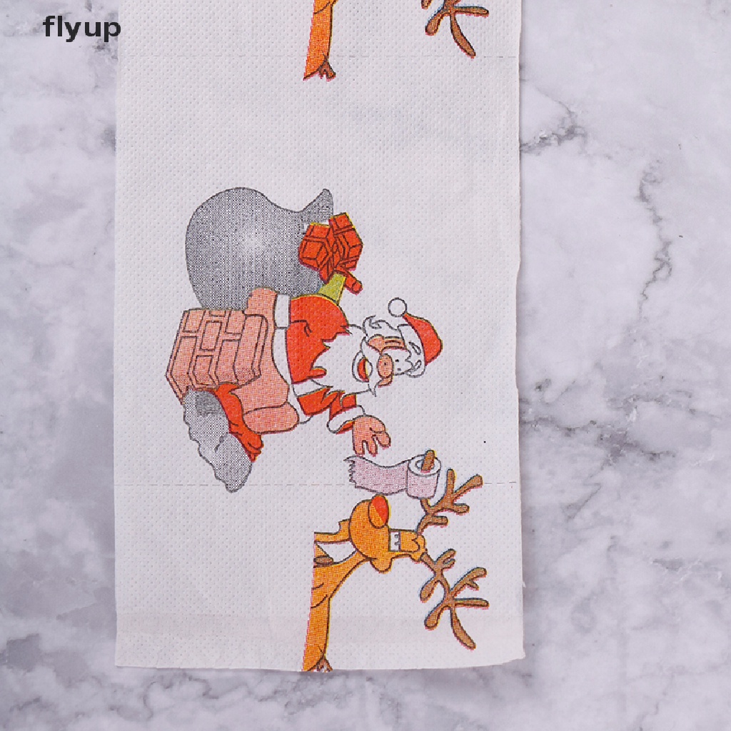 flyup-ม้วนกระดาษทิชชู่-ลายซานตาคลอส-คริสต์มาส-สําหรับตกแต่งบ้าน-ห้องน้ํา