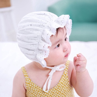 Lace Baby Hat Sweet Princess Kids Cap Solid Color Baby Girl Breathable Sun Hats