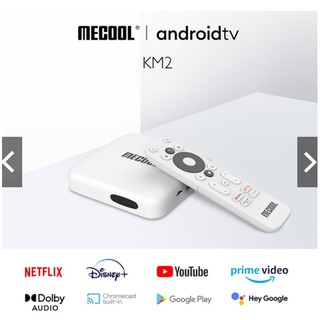 ภาพขนาดย่อของภาพหน้าปกสินค้ารองรับ Disney+Hotstar 4K ,Netflix 4K กล่องแอนดรอยทีวีแท้ จาก Google / Mecool Km2 Android 10, 2.4G & 5G Wifi เสียง Dolby กล่องแอนดรอยทีวี ดูหนัง ดูบอล(มีใบอนุญาต) จากร้าน smootboxtv บน Shopee