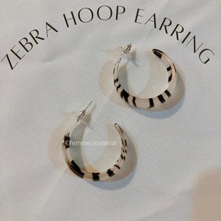Femme.material - tiger hoop earring