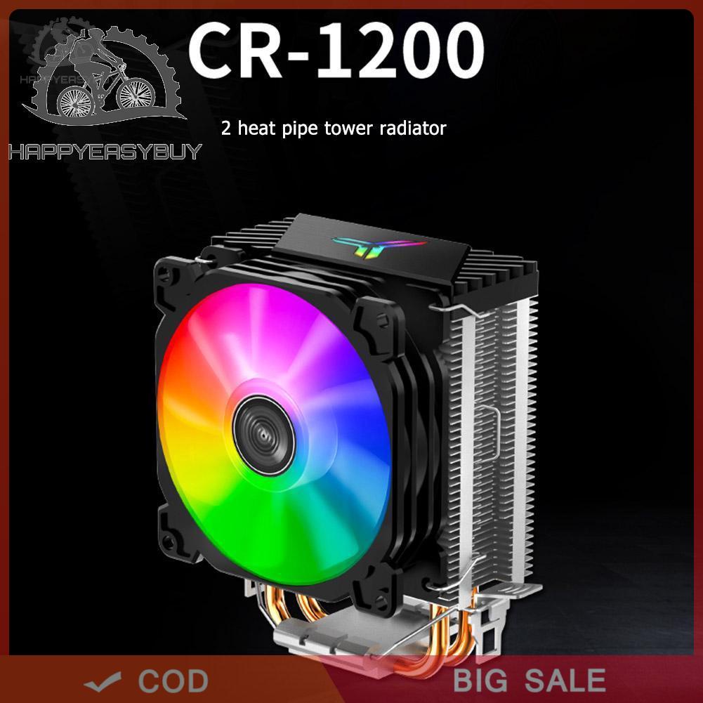 Happy Jonsbo CR1200 2 Heat Pipe Tower CPU Cooler RGB 3Pin Cooling Fans ...