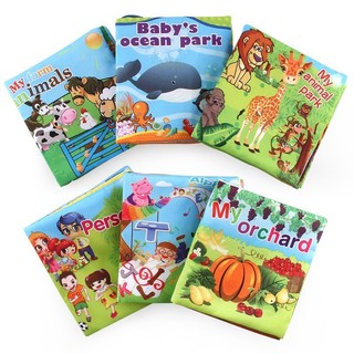 BABYWORLD😝😝 เด็กทารกหนังสือพัฒนาการพัฒนาหนังสือของเล่นหนังสือที่มีสีสัน cloth book