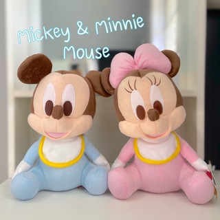 ลิขสิทธิ์แท้ Disney Baby ตุ๊กตามิกกี้เม้าส์ & มินนี่เม้าส์ รุ่นเบบี้ ขนาด 12,16 นิ้ว Mickey Minnie Disney