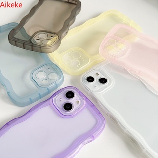 เคสซิลิโคนนิ่ม แบบใส ลายคลื่น แฟชั่น สําหรับ iPhone 14 Plus Pro Max 13 Pro Max 13 Mini