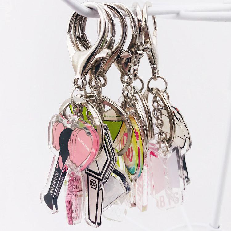 ภาพขนาดย่อของภาพหน้าปกสินค้าพวงกุญแจ ศิลปินเกาหลี BTS GOT7 BLACKPINK TWICE EXO สำหรับแขวนกุญแจ กระเป๋า จากร้าน nanhua.th บน Shopee