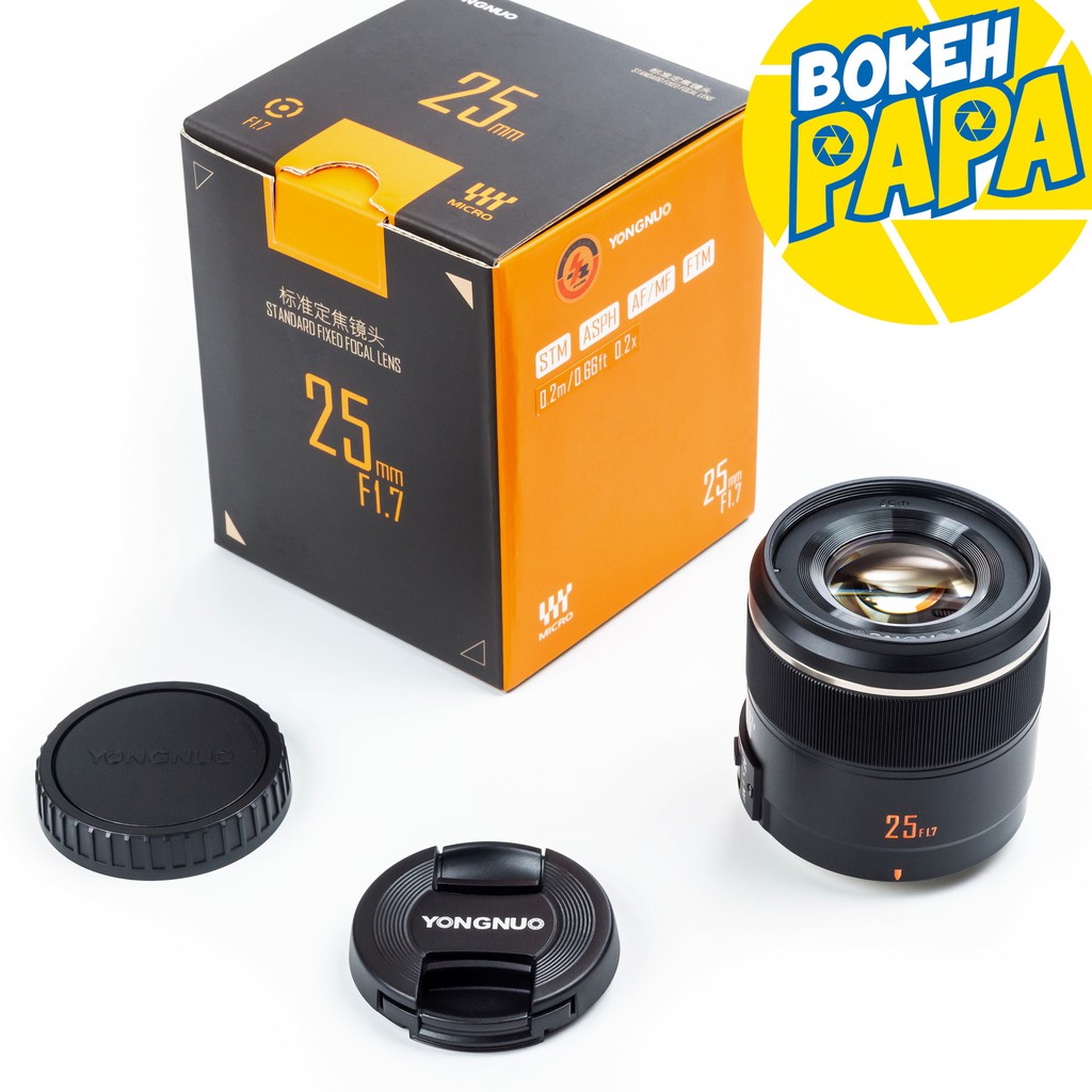 ภาพสินค้าYongnuo 25mm F1.7 เลนส์ ออโต้โฟกัส สำหรับใส่กล้อง OLYMPUS AND PANASONIC ได้ทุกรุ่น ( YN AUTO FOCUS Lens 25 mm STM AF ) จากร้าน bokehpapa บน Shopee ภาพที่ 1