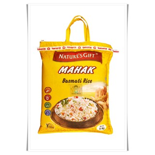 สินค้า ข้าวบาสมาตี Mahak (5 กิโลกรัม) -- Nature’s Gift Mahak Basmati Rice (5 KGs)