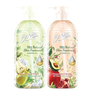 (2 สูตร) Benice 98% Natural Skin Treatment Shower Gel บีไนซ์ เนเชอรัล สกิน ทรีทเม้นท์ ผลิตภัณฑ์เจลอาบน้ำ 450 มล.