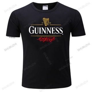 เสื้อยืดผ้าฝ้ายพิมพ์ลายคลาสสิก GILDAN ใหม่ล่าสุด เสื้อยืดผ้าฝ้าย พิมพ์ลายโลโก้ Guinness Beer วาฟเฟิล ของขวัญวันเกิด สไตล