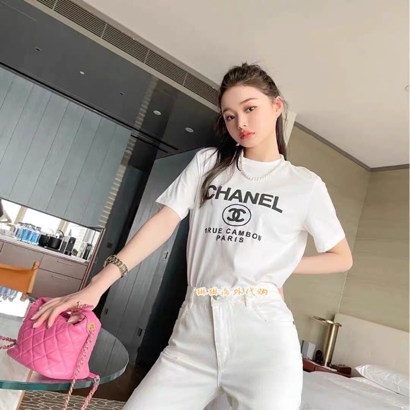 พร้อมส่ง-เสื้อยืดchanel