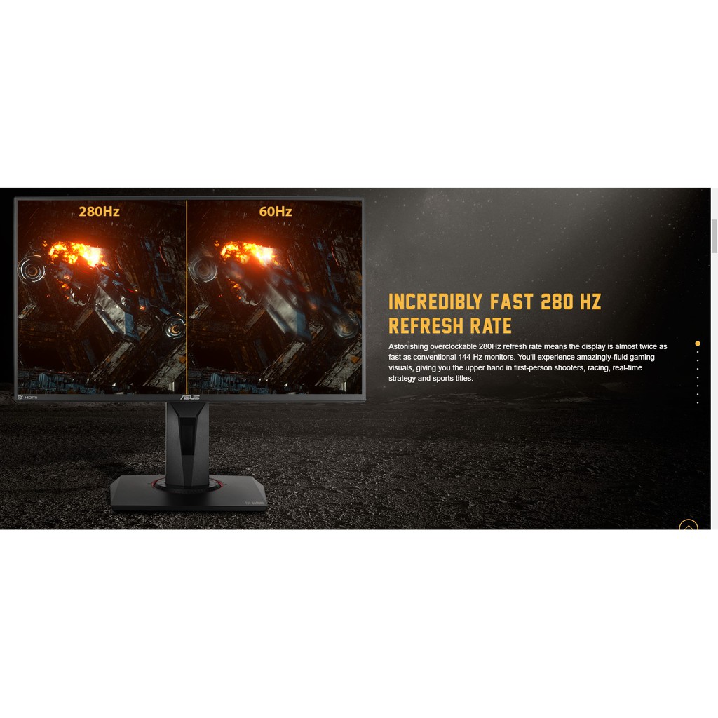 ASUS TUF Gaming VG259QM 24.5 full hd IPS 280Hz 1 Ms(GTG ASUS TUF Gaming VG259QM 24.5 full hd IPS 280Hz 1 Ms(GTG