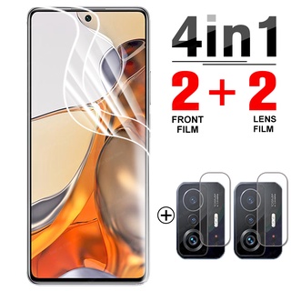 4 In 1 ฟิล์มไฮโดรเจลกันรอยหน้าจอสําหรับ Xiaomi Mi 11T Pro สําหรับ Xiomi Mi 11t 11tpro