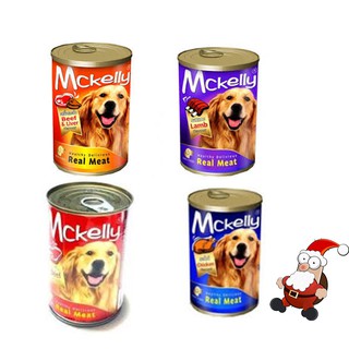 สินค้า Mckelly อาหารเปียกสำหรับสุนัข ขนาด 400G.  มีครบทุกรส