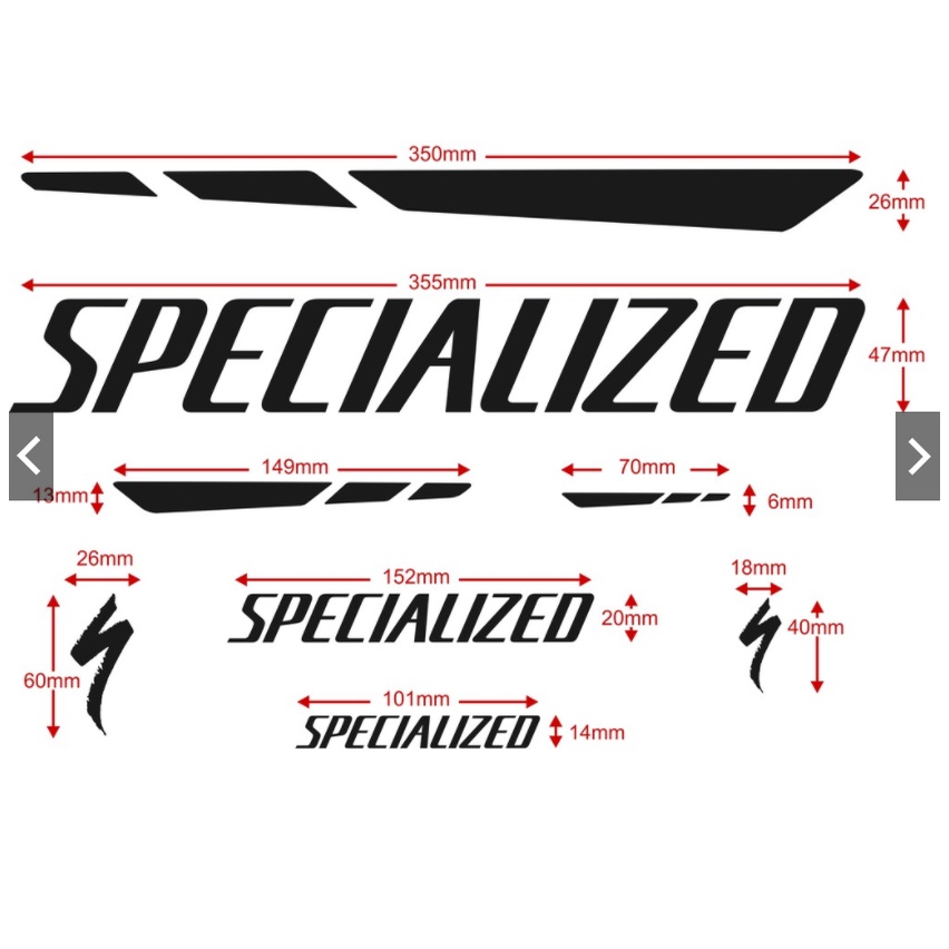 สติ๊กเกอร์ไวนิลติดจักรยาน-specialized-สำหรับจักรยานเสือภูเขาและเสือหมอบ